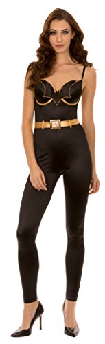 Underboss DC Comics Batman Batgirl Catwoman Catsuit Bodysuit Costume (Adult Medium) Black/Gold
