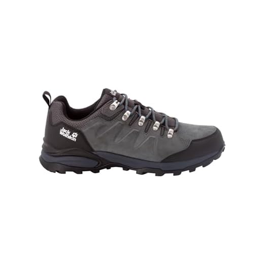 Jack Wolfskin Herren Refugio Texapore Low M Walking-Schuhe, Grey / Black, 43 EU