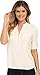 Calvin Klein Women's Modern Essential Zip Front Roll Sleeve Blouse
