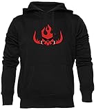 BIOCLOD Gurren Lagann Símbolo Equipo Hombres Mujeres Unisexo Sudadera Negro Men Women Unisex Hoodie Black 3XL