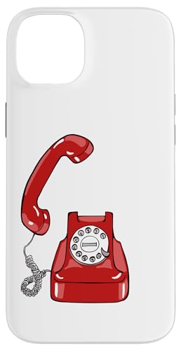 iPhone 14 Plus Vintage Rotary Dial Corded Phone Color Retro Graphic Case