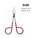 PROFESSIONAL Salon TWEEZERS with Easy Scissor Handle, The BEST PRECISION EYEBROW TWEEZERS Men/Women; PORTABLE Beauty Tools for Facial Hair, Ingrown Hair, Blackhead; Red 57RC; MADE IN MEXICO
