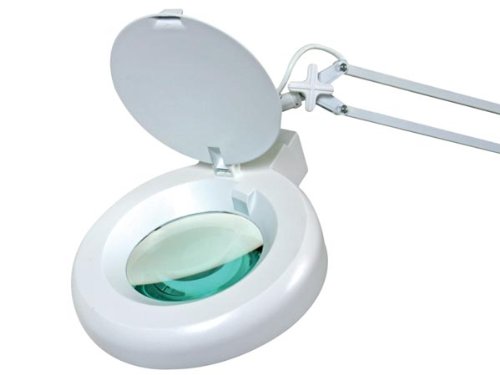 Veka - Lámpara con lupa de 8 dioptrías, 22 W, brazo articulado