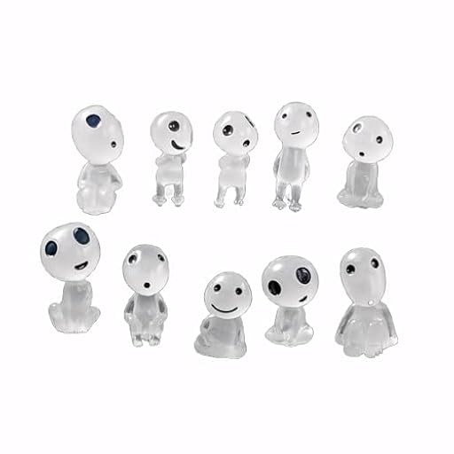 EIHI 10 Piezas Figuras Luminosas para Jardín, Prinzessin Mononoke Kodama Figuras De Árboles, Brillantes De Resina Y Balcón para Jardín para Micro Paisaje Patio Al Aire Libre Patio | Ya disponible en tu tienda friki favorita! En mundofriki.es!