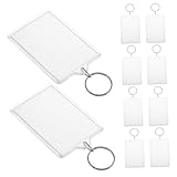 Multiusos: ideal para usar portafotos, decoraciones de llaveros o únicos para queridos, porta con marco de fotos, con marco de fotos transparente