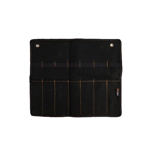 VIDOO Étui Transport Ciseau Toile Poche Rouleau Support Outil Organisateur Pochette Clé Pour Couteau Marteaux Gouges Menuisier-7 Trous