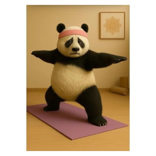 Art mural humoristique koala yoga et affiche sport moderne en toile
