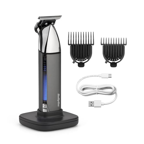 BaByliss MEN T996E RegolaBarba Japanese Steel, a Rete/Ricaricabile, 120 Minuti di Autonomia, Lame in Acciaio Giapponese Batteria al Litio, Custodia da Viaggio Inclusa, Trimmer