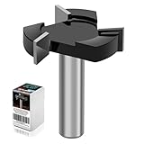 CNC Spoilboard Surfacing Router Bits, chinpoonand 1/2 inch Shank 2 inch Cutting Diameter, Slab Flattening Router Bit Planing Bit Wood Milling Cutter Planer Woodworking Tool (3wings) (3wings)