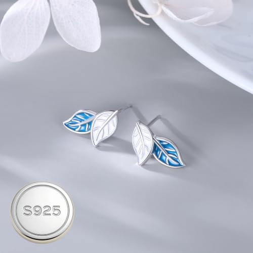 Boucles d'oreilles feuille argent 925 le cadeau d'anniversaire idéal fille