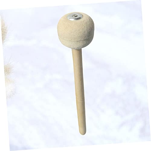 Baquetas para batería con punta de fieltro y mango de madera de arce, color beige miniatura 7