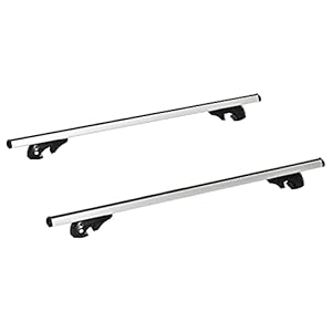Barres de Toit de Voiture Transversales HOMCOM, Porte-Bagage Verrouillables avec 2 Clés