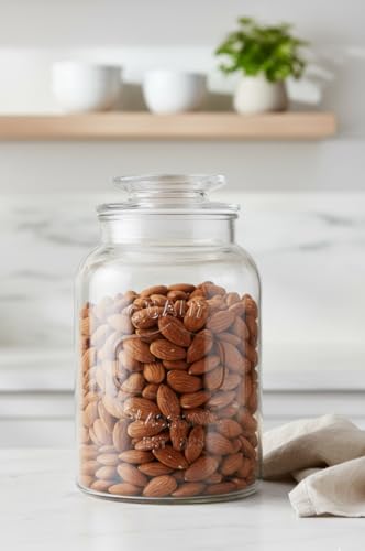 Image of 1500 ml Glass Canister Set for Kitchen Airtight Lid and Chalkboard Labels Cookie and Candy Jars, Storage Containers Pack Of (1)