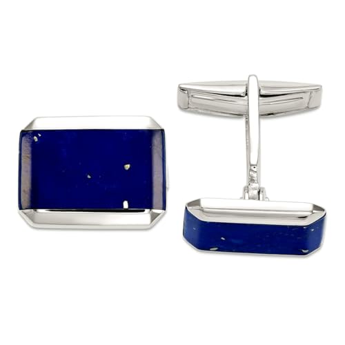 Mancuernillas rectangulares de plata 925 y lapis miniatura 1