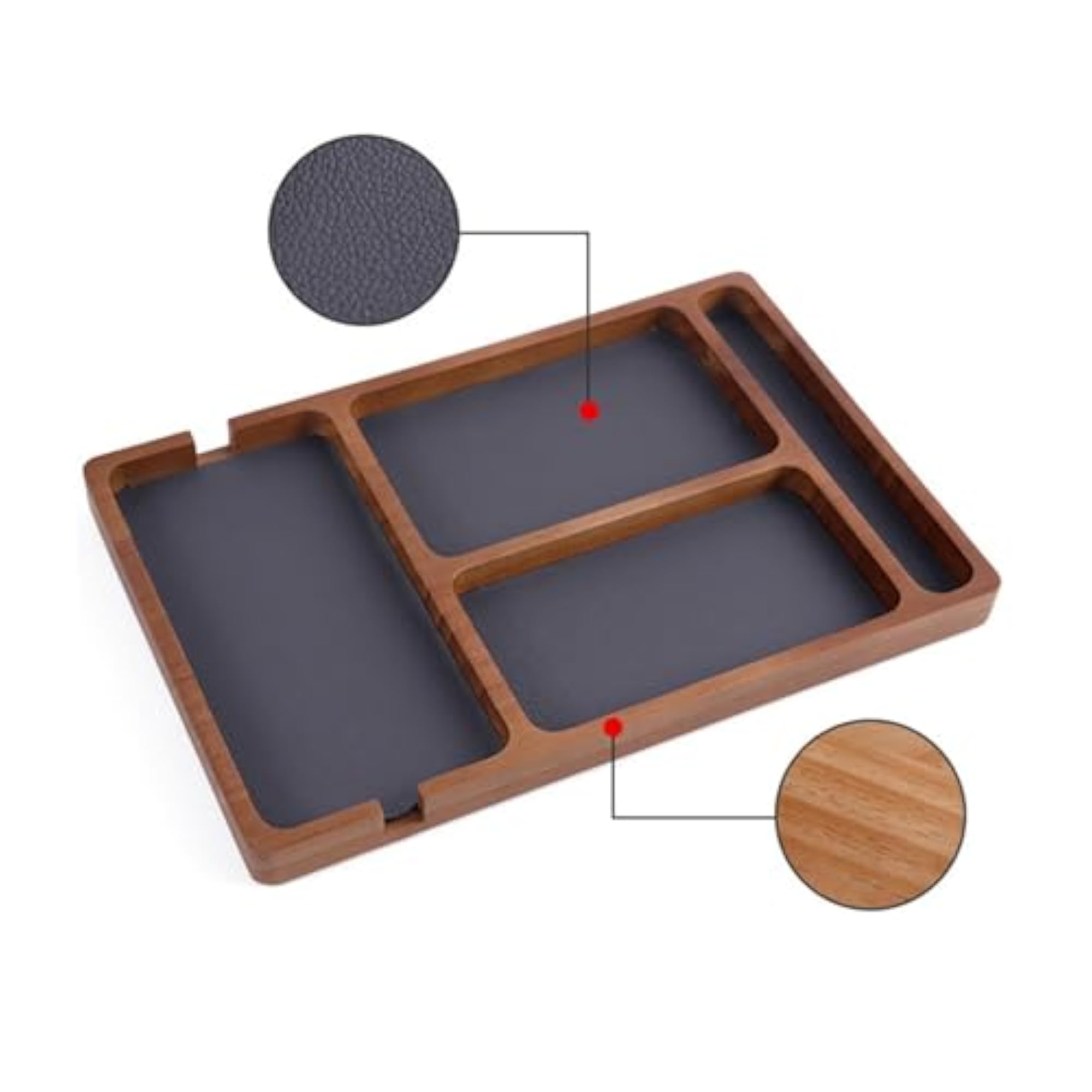 Tabletop Valet Tray Decor Entryway Catchall Holder