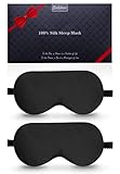 Silk Sleep Mask, 2 Pack Mulberry Silk Eye Mask with Adjustable Strap, Sleeping Aid Blindfold for...
