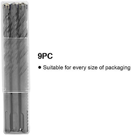 9pcs Hammer Drill Bit Set SDS-plus Drill Bit Set,Hammer Drill Bit Set SDS 5mm - 16mm Rotary Hammer Drill Bit Set, Metric Drill Bit, Carbide Tip, for Brick, Concrete, Stone and Cement