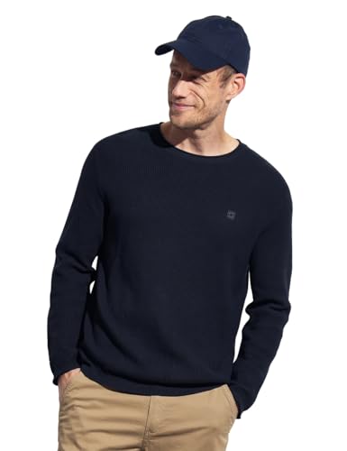 Pull structuré à col rond pour homme en maille texturée