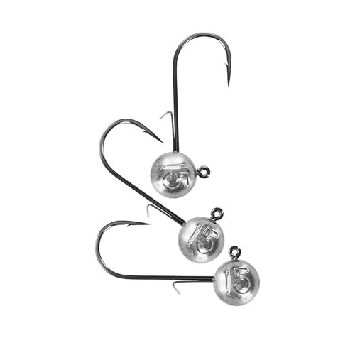Runder Jig Kopfe Angeln Jig Kopf Haken Set für Hecht Zander Barsch 3pcs 5 cm 15 g Handmade Jig Angelhaken