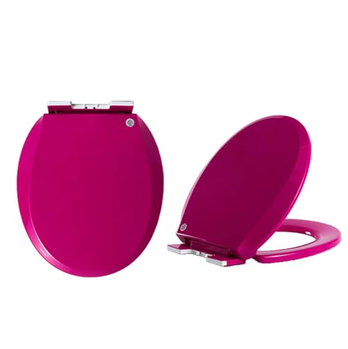Abattant de toilette violet rond pour une salle de bain colorée
