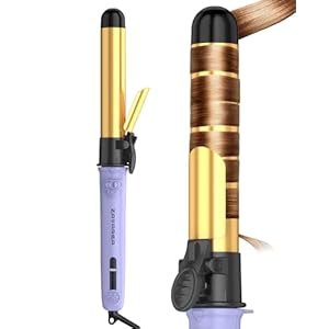 Rotating Curling Iron 1 1/4 Inch, Upgraded ZAVAREA Automatic Curling Iron with Extra-Long Barrel, Dual Voltage Self Curling Wand 1.25″ Hair Curler