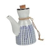 ULTECHNOVO Japanischer Keramik Gewürzspender mit Holzgriff Soßenkanne und Ölflasche zum Dosieren von Gewürzen für Café und Buffet Einfaches und Kreatives Design