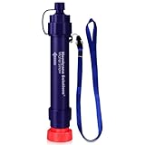 Membrane Solutions Wasserfilter Outdoor WS02, abnehmbare 4-Stufen 0,1-Mikron tragbare Wasserfilter Camping, 5.000L...