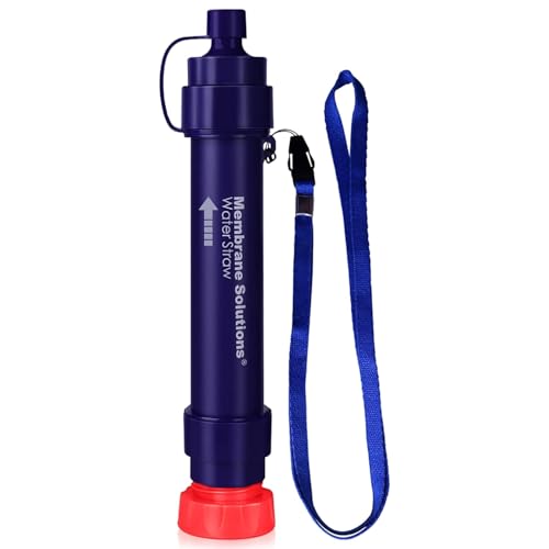 Membrane Solutions Wasserfilter Outdoor WS02, abnehmbare 4-Stufen 0,1-Mikron tragbare Wasserfilter Camping, 5.000L Wasserreiniger Survival Ausrüstung für Wandern Camping Reisen und Notfall, 1 Pack