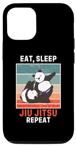 iPhone 14 Pro Retro Panda Eat, Sleep Jiu Jitsu Repeat Vintage Jiu Jitsu Case