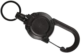 ID Card Holder Retractable Keyring Reel with Clasp Heavy Duty Clip-on Badge Holders, Coated Stainless Steel Wire Cord, Secure Keychain for Work, School