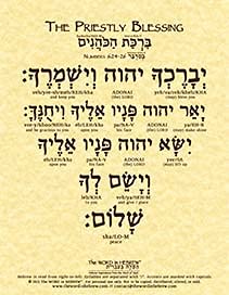 The Priestly Blessing in Hebrew Print - Aaronic Benediction in Hebrew Print - Numbers 6:24-26 (8.5"x11" ECO)