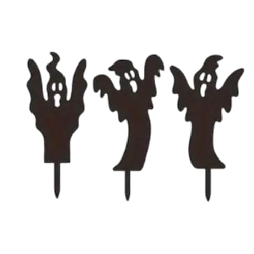 Estacas de jardín para Halloween en metal resistente para una decoración exterior duradera 2