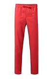 Due tasche: 2 tasche francesi VELILLA 533001_24_3XL Pantalone Pigiama con Nastri, Rosso Corallo, Unisex-Adulto