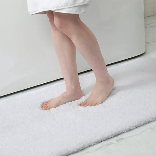 Tapis de sol de cuisine et salon doux en peluche blanche