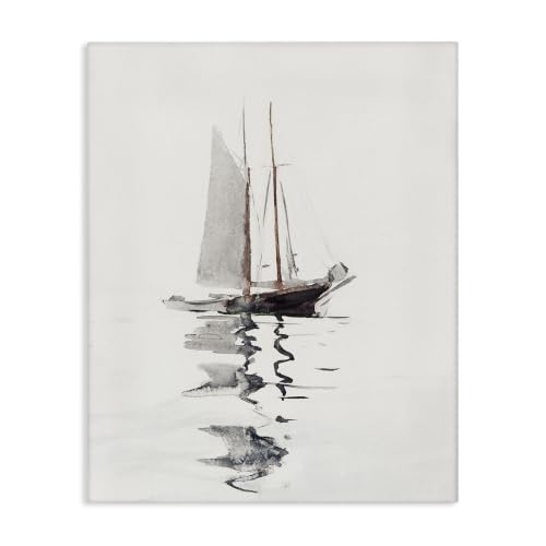 Tranquil Sailboat Vessel Floating Nautical, 16 x 20 Inch Canvas Wall Art