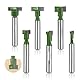 Tkxjry 6-tlg T-Nutfräser Schaft,T-Track Schlitz Holz Fräser,T-Slot Cutter Router Bit Set,T-Nutfräser Hartmetall,T-Track Slotting Fräser,T-Nut Router Bits Set,T-Nutfräser,Für Gängige Sechskantschrauben