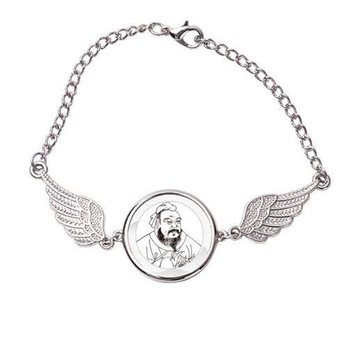 Bracelet chinois Dao ailes d'ange en métal, le symbole de protection à votre poignet