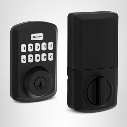 Kwikset Powerbolt 250 10-Button Keypad Matte Black Transitional Electronic Deadbolt Door Lock, Featuring Convenient Keyless Entry, Customizable User Codes and Auto-Locking thumbnail 10