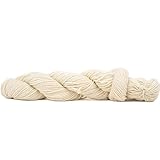 HiKoo CoBaSi DK Soft Yarn Hank for Knitting, Crocheting, and Crafts, Cotton, Bamboo and Silk Blend, 140 Yards, #003 - Natural