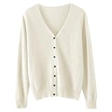 [ANGJ] カーディガン ニット レディース 長袖 カシミア ミドル丈 前開き ハイゲージニット リブ編み Vネック カーデ 肩掛け アウター 春 トップス インナー 肌着 部屋着 敏感肌