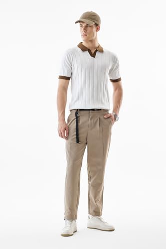 SNITCH Men's Textured Knit Polo T-Shirt - Image 3