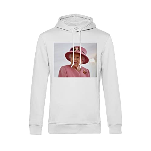 Sweat à Capuche Queen Elisabeth II Tunique Rose Cadeau Original Reine