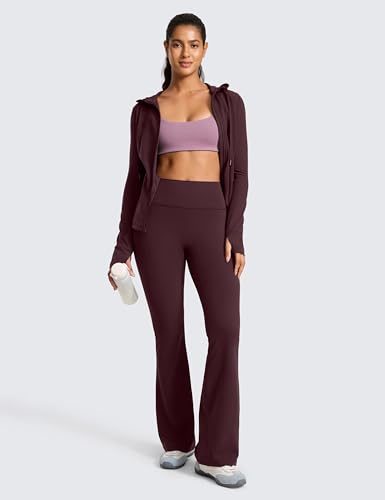 Image of CRZ YOGA Secretsculpt Flare Leggings 31 inch | Booty Scrunch Butt, Butterlift, Buttery Soft, Moderate Compression, Workout, Casual, No Front Seam, High Waist, for Women