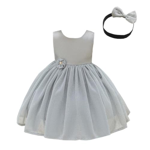Dressy Daisy Baby Toddler Girls' Special Occasion Dresses Wedding Flower Girl Christmas Party Fancy Ball Gown with Headband
