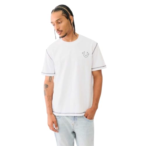 Image of True Religion Mens T Horseshoe T-Shirt White XXL
