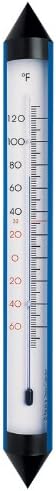 Wall Thermometer Blue Anodized Aluminum 18.5 in