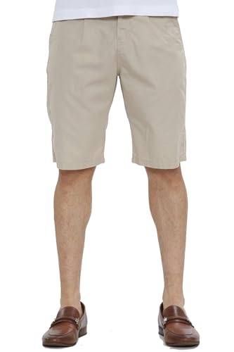 Image of Soroor Chino Mens Shorts, Regular Fit 100% Cotton Men's Shorts, Light Weight & Stylish Smart Summer Casual Men Chino, Wear in Versatile Colors & Fits | Beige - 40W