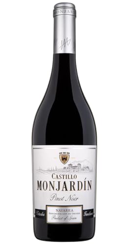 Castillo Monjardín, Pinot Noir 2022, D.O. Navarra, Caja de 6 botellas, Vino Tinto, 13,5%, Crianza 9 Meses