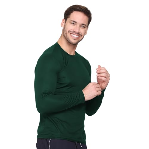 Image of TQH Full Sleeve T Shirt for Men | Pack of 2 T-Shirt for Man Full Sleeve | Gym Workout | Men's Tshirts | Slim Fit Polyester Round Neck Solid Sports T-Shirts for Running Training Casual Wear