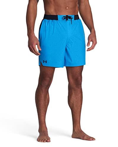 Under Armour Men's Standard Comfort Swim Trunks, Shorts With Drawstring Closure & Full Elasitc Waistband, Cruise Blue, 4Xlt #TOP1